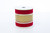 #4 Red Velvet Edge Ribbon with Sheer Gold Center (10yd)