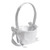 6in Long Satin Flower Girl Basket - White