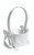 6in Long Satin Flower Girl Basket - White