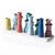 10.5in Long Totty Ceramic Bud Vase Set - Multicolor