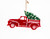 12in Long Distressed Metal Pickup Truck with Christmas Tree