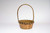 10.5in Wide Mixed Wood Basket with Handle