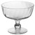 8in Wide Optic Clear Glass Compote Vase