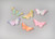 3in Feather Pastel Butterfly with Glitter and Wire - Assorted (12pk)