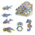 8in Tall Scribbleez Ocean Animals Plush (Assorted)