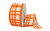 #9 Tuttola Plaid Spring Ribbon - Wired Edge - Orange (20yd)