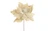 19in Plush Velvet Poinsettia Stem - Ivory Silver