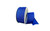 #9 Holiday Cabana Stripe Xmas Ribbon - Wired Edge - Royal Blue (20yd)