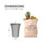 10in Tall Floral Storage Refrigerator Bucket - Grey