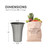 13in Tall Floral Storage Refrigerator Bucket - Grey