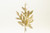 20.5in Glitter Bay Leaf Spray x5 - Soft Gold