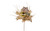 8in Mixed Glitter Wreath Pick with Ornaments & Snowflake - Champagne Gold (12pk)