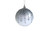 100mm Ball Ornament - White Silver Glitter