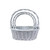 16in Long Split Willow Oval Baskets - White (Set of 3)
