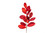39in Magnolia Leaf Spray - Red