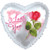 18in I Love You" Foil Balloon with Rose