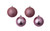 100mm Plastic Ball Ornament (Set of 4) - Pink
