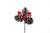 7.5in Long Faux Pine Cone & Berries Pick X3 - White Tip (12pk)