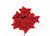 20in Velvet Poinsettia Bush x7 - Red