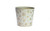 7.5in Wide Snow Storm Tin Pot Cover - White & Gold