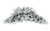 32in Snow Pine Crescent Swag x52 - White