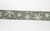 #9 Linen Glitter Snowflake Xmas Ribbon - Wired Edge - Grey (20yd)