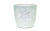 5.25in Wide Beaded Snowflake Ceramic Pot - White