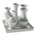 6.25in Wide Chic Square Ceramic Vase - White