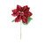 33in Velvet Poinsettia Stem with Glitter Edge - Burgundy