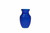 8in Tall Glass Swirl Vase - Cobalt Blue