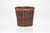 7in Wide Bamboo Woodchip Basket Pot Cover - Dark Stain