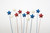 5-7in Tall Patria Pillar Candles (3 Set) - Red White Blue