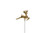 7.25in Long Glitter Reindeer Pick (Bag of 12) - Gold