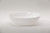 6in Wide Plastic Design Dish - White