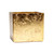 5.5in Posh Square Cement Cube - Gold Foil