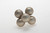 30mm Glass Balls on Stem (Box of 72) - Matte Platinum