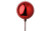 80mm Plastic Ball on 18in Pick - Shiny Red