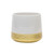 5.5in Wide Hammered Bottom Ceramic Pot - White Gold