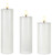 5-7in Tall Patria LED Pillar Candles (Set of 3) - White