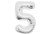 34in Silver Foil Number Balloon - 5