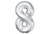 34in Silver Foil Number Balloon - 8
