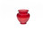 6in Tall Glass Ginger Jar - Red