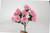 Open Rose Bush with Gypsophila x12 - Pink