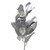27in Metallic Magnolia Leaf Spray x2 - Silver