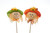 18in Tall Mr and Mrs Seeder on Picks (Bag of 4) - Assorted Fall