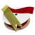 #9 Metallic Gold Back Velvet Ribbon (25yds) - Holiday Red