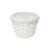 7in Wide Woven Maya Basket Pot Cover With Sewn-In Liner - White
