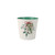 7in Wide Holly Mistletoe Pot - White Green Red