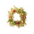 13in Wide Glitter Ball Wreath - Red Gold Green