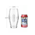 22oz Football Tumbler Glass Vase